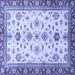 Square Oriental Blue Traditional Rug, abs2473blu