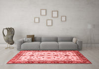 Machine Washable Oriental Red Traditional Rug, wshabs2473red