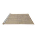 Sideview of Machine Washable Abstract Camel Brown Rug, wshabs2474