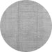 Round Abstract Gray Modern Rug, abs2474gry