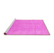 Sideview of Machine Washable Abstract Pink Modern Rug, wshabs2474pnk