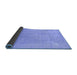 Sideview of Abstract Blue Modern Rug, abs2474blu