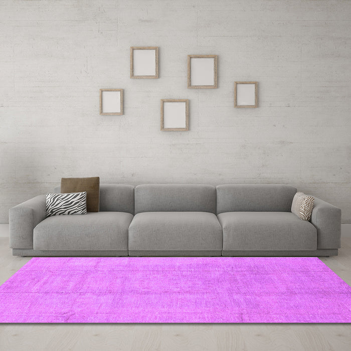 Machine Washable Abstract Purple Modern Area Rugs in a Living Room, wshabs2474pur