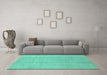 Machine Washable Abstract Turquoise Modern Area Rugs in a Living Room,, wshabs2474turq