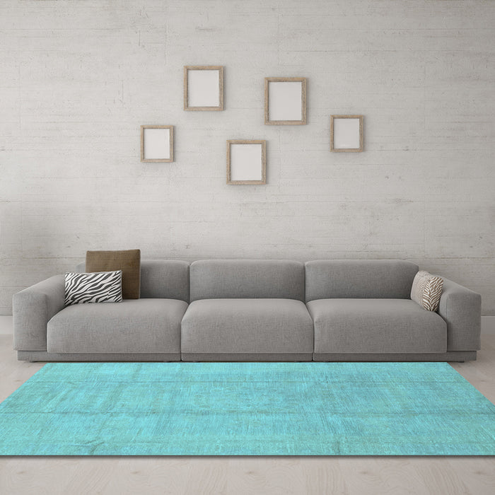 Machine Washable Abstract Light Blue Modern Rug in a Living Room, wshabs2474lblu