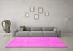 Machine Washable Abstract Pink Modern Rug in a Living Room, wshabs2474pnk