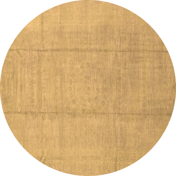 Round Abstract Brown Modern Rug, abs2474brn