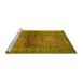 Sideview of Machine Washable Abstract Orange Rug, wshabs2475