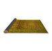 Sideview of Abstract Orange Gold Modern Rug, abs2475