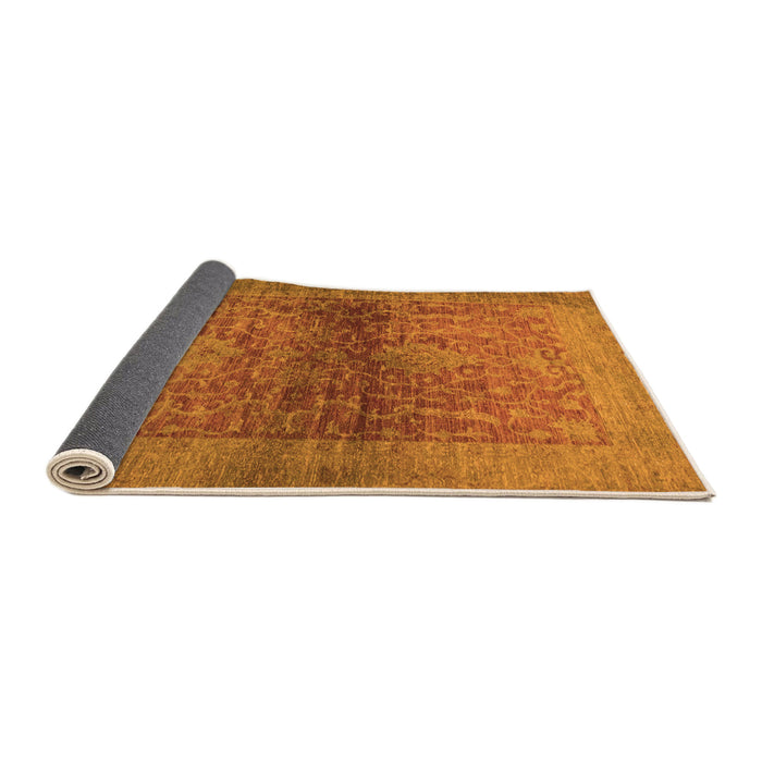 Sideview of Abstract Orange Modern Rug, abs2475org