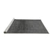 Sideview of Machine Washable Abstract Gray Modern Rug, wshabs2475gry