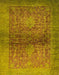 Abstract Orange Gold Modern Rug, abs2475