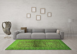 Machine Washable Abstract Turquoise Modern Area Rugs in a Living Room,, wshabs2475turq