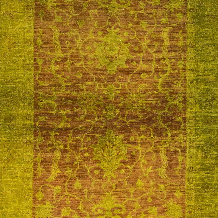 Machine Washable Abstract Orange Rug, wshabs2475