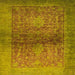 Square Abstract Orange Gold Modern Rug, abs2475