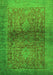 Machine Washable Abstract Green Modern Area Rugs, wshabs2475grn