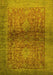 Machine Washable Abstract Yellow Modern Rug, wshabs2475yw