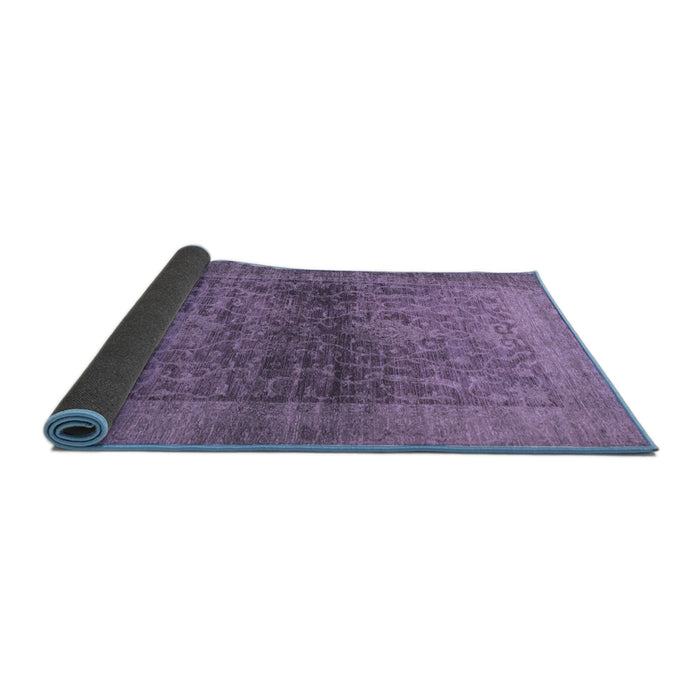Sideview of Abstract Blue Modern Rug, abs2475blu