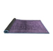 Sideview of Abstract Blue Modern Rug, abs2475blu