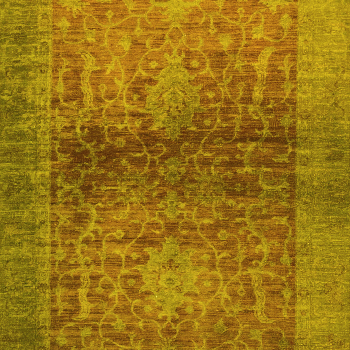 Abstract Yellow Modern Rug, abs2475yw