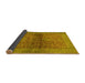 Sideview of Abstract Yellow Modern Rug, abs2475yw