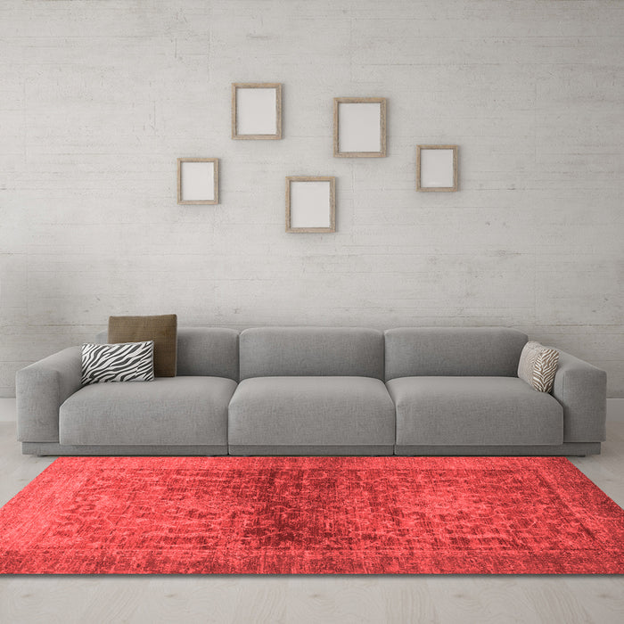 Modern Red Washable Rugs
