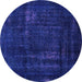 Round Persian Purple Bohemian Rug, abs2476pur