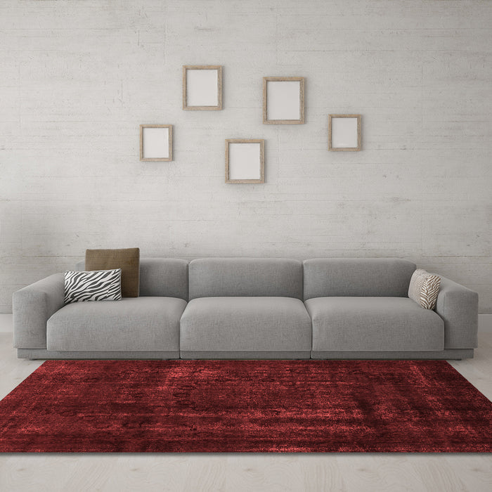Bohemian Red Washable Rugs