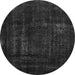 Round Persian Gray Bohemian Rug, abs2476gry