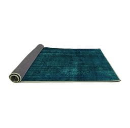 Sideview of Persian Turquoise Bohemian Rug, abs2476turq