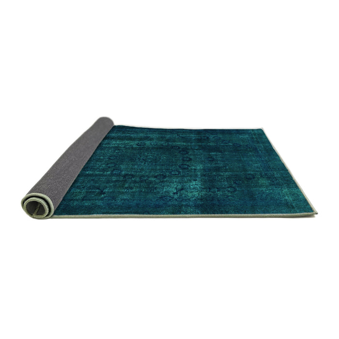 Sideview of Persian Turquoise Bohemian Rug, abs2476turq
