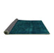 Sideview of Persian Turquoise Bohemian Rug, abs2476turq