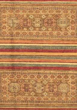 Abstract Brown Modern Rug, abs2477brn