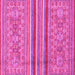 Square Machine Washable Abstract Pink Modern Rug, wshabs2477pnk