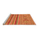 Sideview of Machine Washable Abstract Orange Modern Area Rugs, wshabs2477org