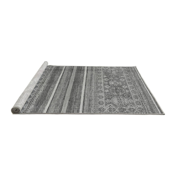 Sideview of Machine Washable Abstract Gray Modern Rug, wshabs2477gry