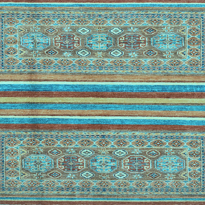 Square Abstract Light Blue Modern Rug, abs2477lblu