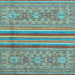 Square Abstract Light Blue Modern Rug, abs2477lblu