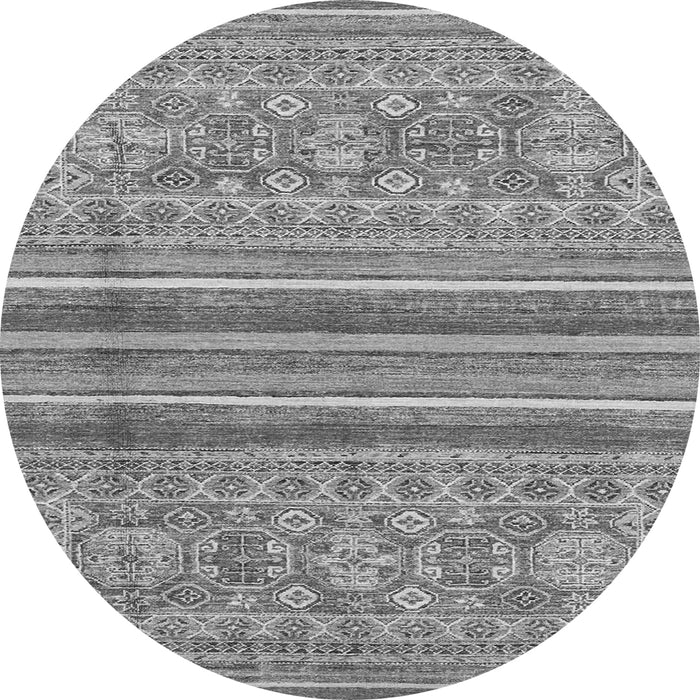Round Abstract Gray Modern Rug, abs2477gry