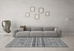 Machine Washable Abstract Gray Modern Rug in a Living Room,, wshabs2477gry