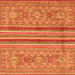 Square Abstract Orange Modern Rug, abs2477org