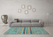 Machine Washable Abstract Light Blue Modern Rug in a Living Room, wshabs2477lblu