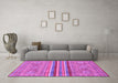 Machine Washable Abstract Purple Modern Area Rugs in a Living Room, wshabs2477pur