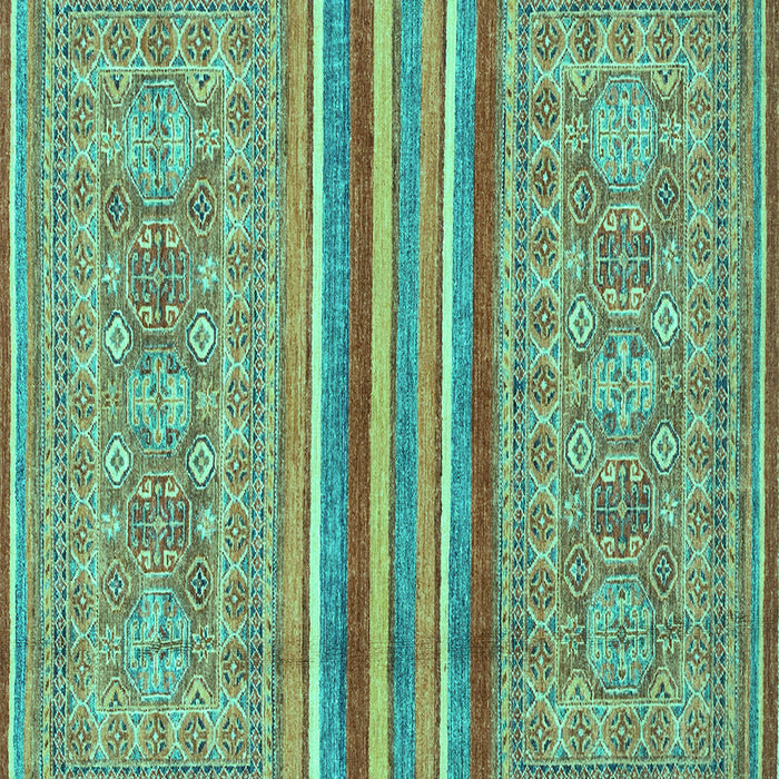 Square Machine Washable Abstract Turquoise Modern Area Rugs, wshabs2477turq