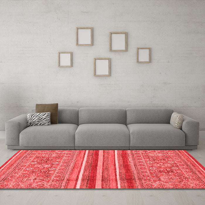 Modern Red Washable Rugs