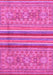 Machine Washable Abstract Pink Modern Rug, wshabs2477pnk