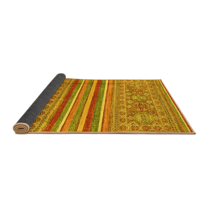 Sideview of Abstract Yellow Modern Rug, abs2477yw