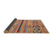 Sideview of Abstract Chestnut Red Modern Rug, abs2478