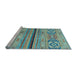 Sideview of Machine Washable Abstract Light Blue Modern Rug, wshabs2478lblu