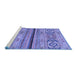 Sideview of Machine Washable Abstract Blue Modern Rug, wshabs2478blu